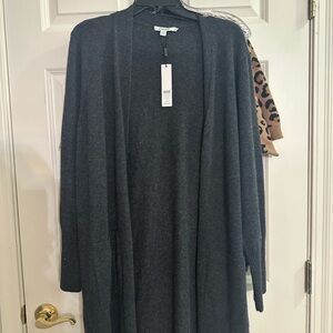 Chico's Women's Charcoal V-Neck Knit Sweater